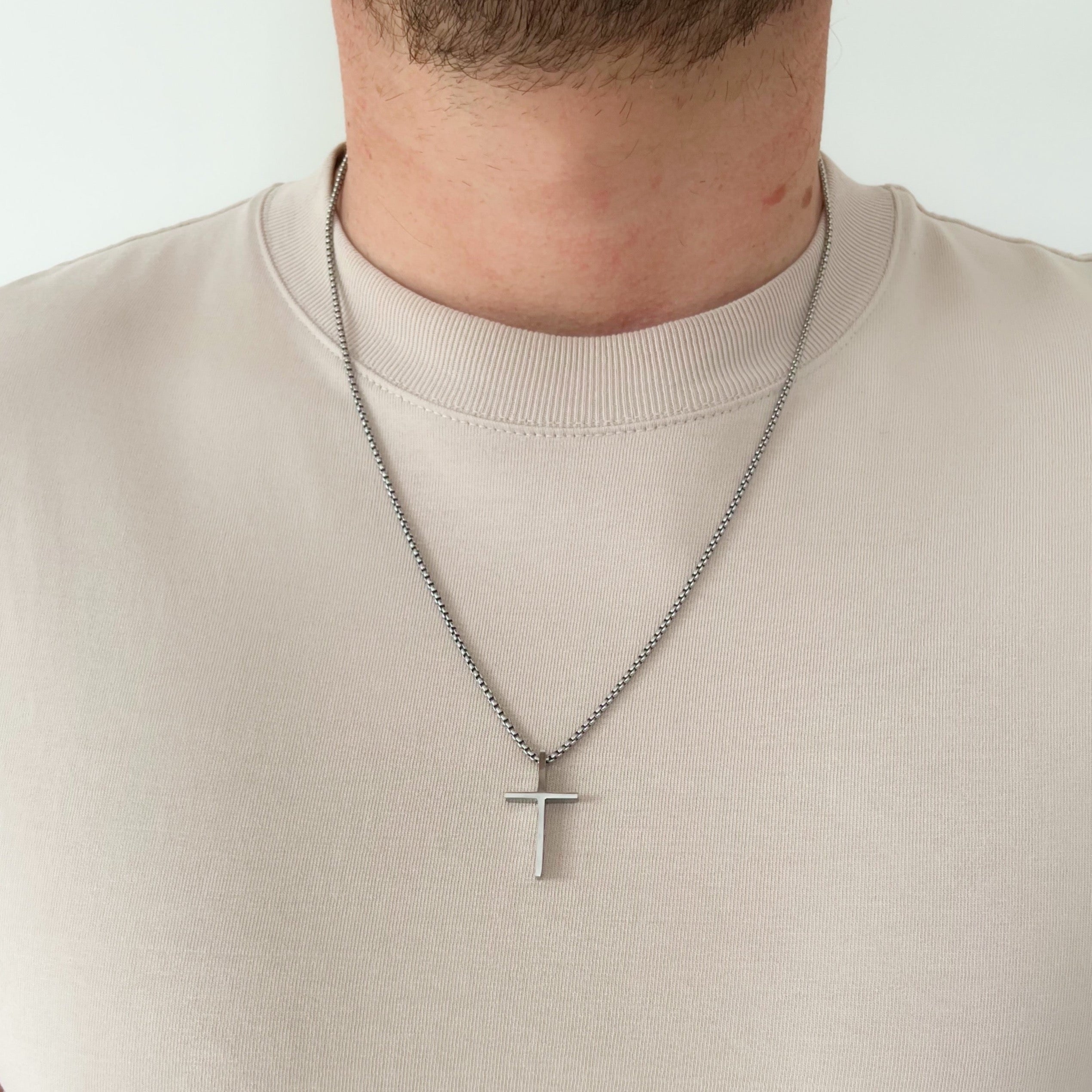 Cruz Silver Cross Pendant Necklace Set – SigmaHomme